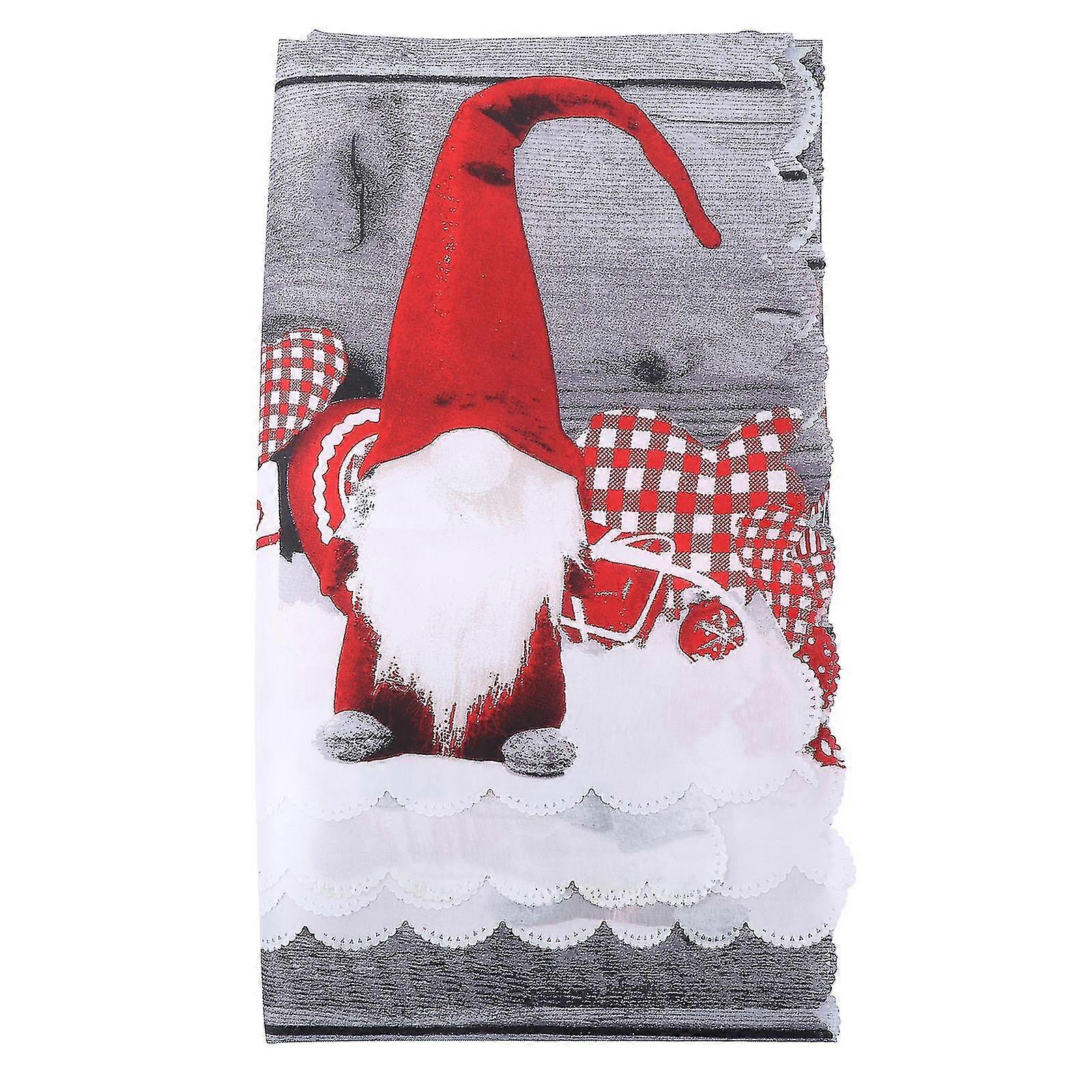 1pc Christmas Table Cloth Polyester Tablecloth Washable Reusable Table Cover