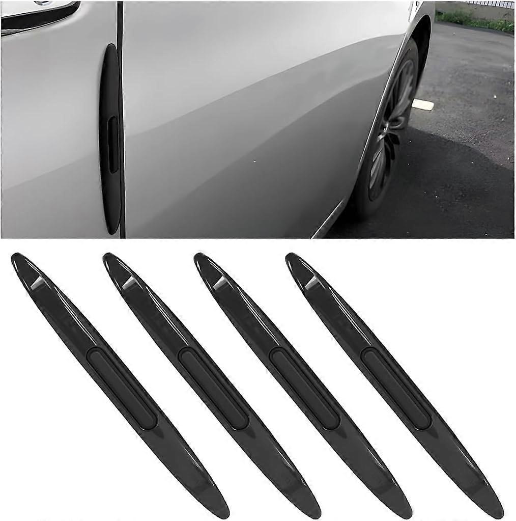 4 Pieces Car Door Edge Protective Strips, Bumper Guard Anti-Collision Protector, Auto Anti-Scratch Side Door Edge Protector,Accessories(Black)