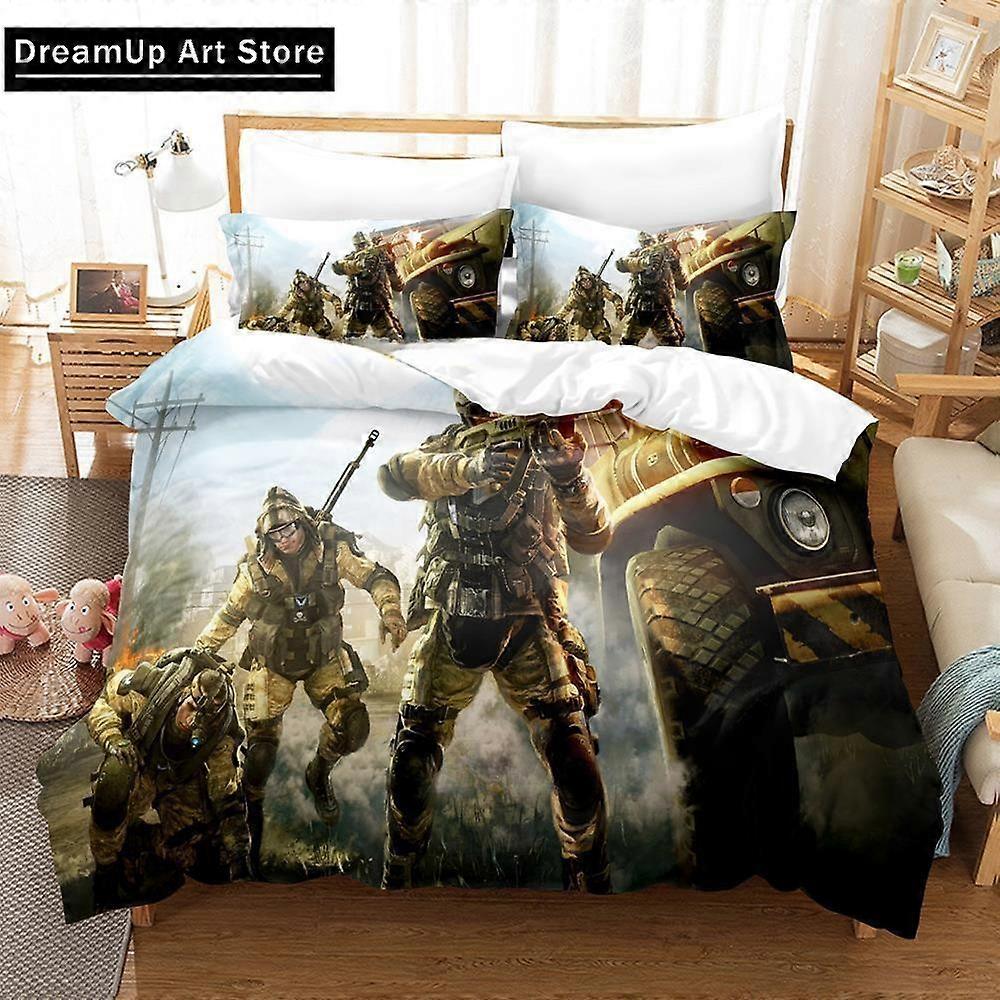 a3196 Lençóis Jogo Warface Breakout Conjunto de Cama Bonito Capa de Cama Capa de Cama Com Fronha Conjunto de Cama de 3 Peças (1 Capa de Edredom + 2 Fronhas) Cama