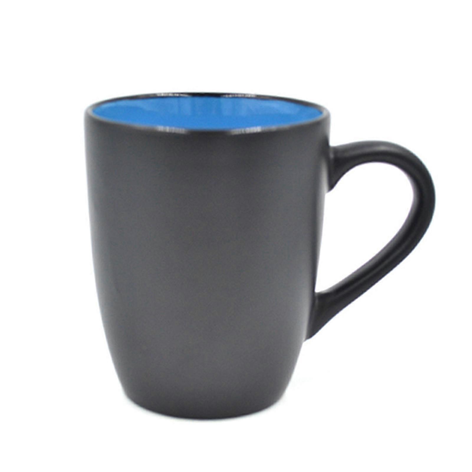 Caneca de Café de Cerâmica com Interior Colorido Fácil de Limpar Alça Xícara de Chá 16 OZ Copo de Bebida Fosco para Latte Chá Cappuccino