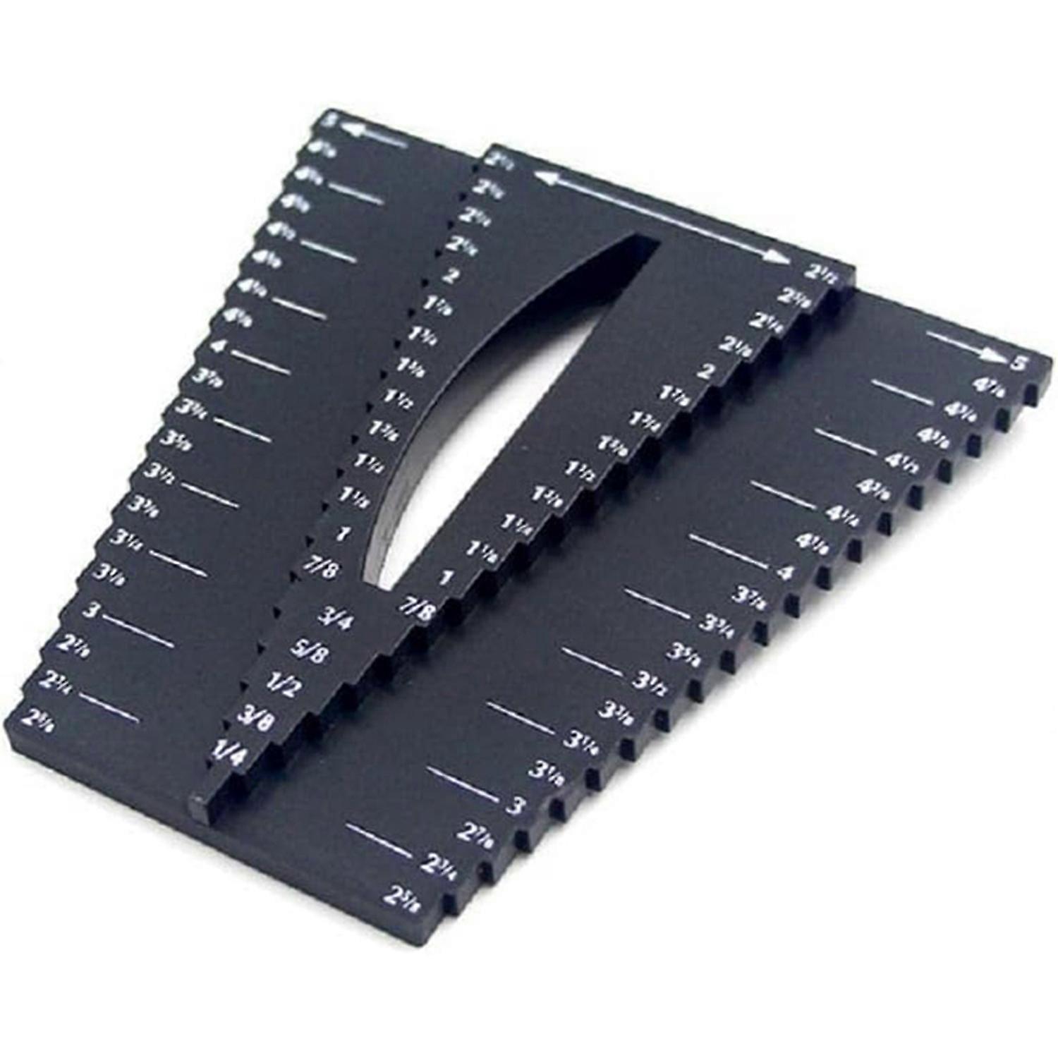Scribing Gauge Center Finder 2-in-1 Plastic Caliper Square/Round Center Line Finder Woodworking Line