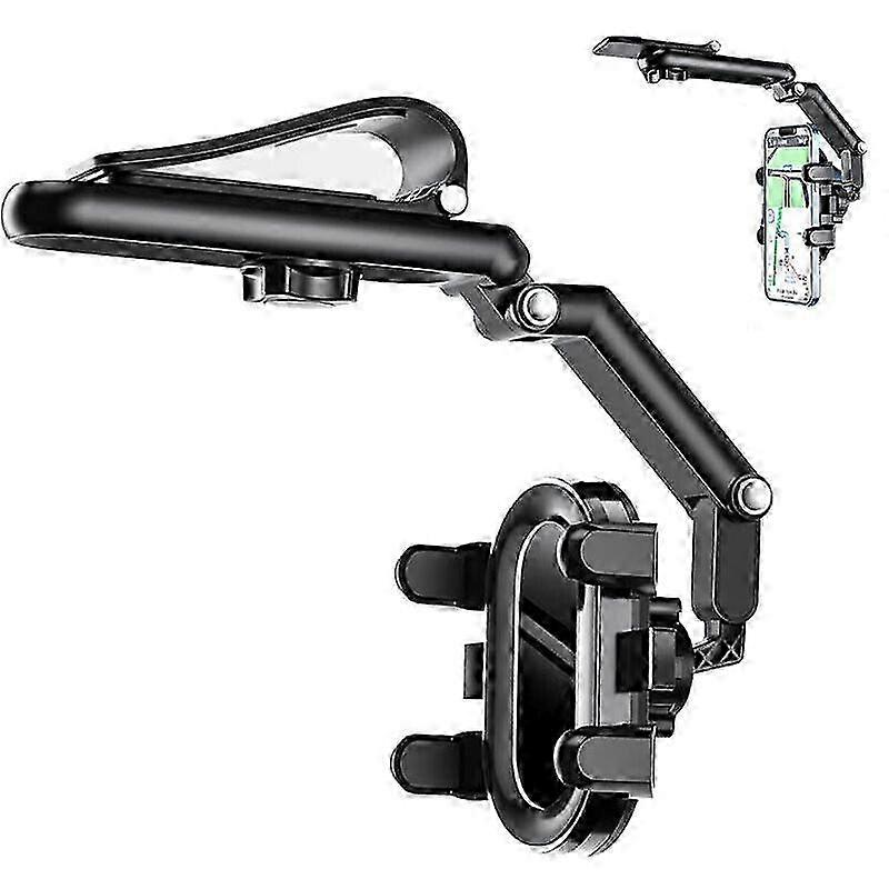 Phone Mount Car 360Rotatable and Retractable Car Phone Holder Rearview Mirror