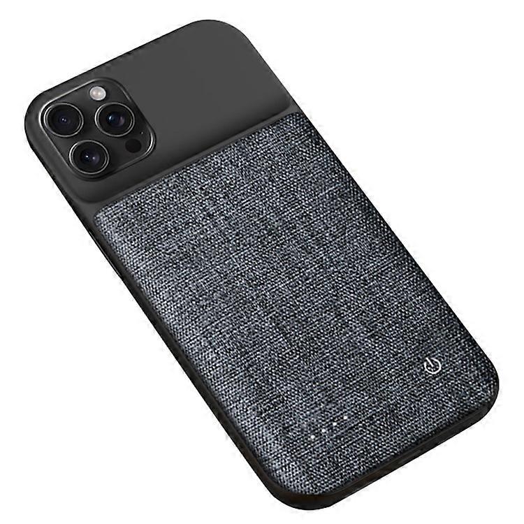 Compatible For iPhone 15 Pro Max Battery Charger Case Oxford Cloth 6800mAh Charging Power Bank Phone Cover