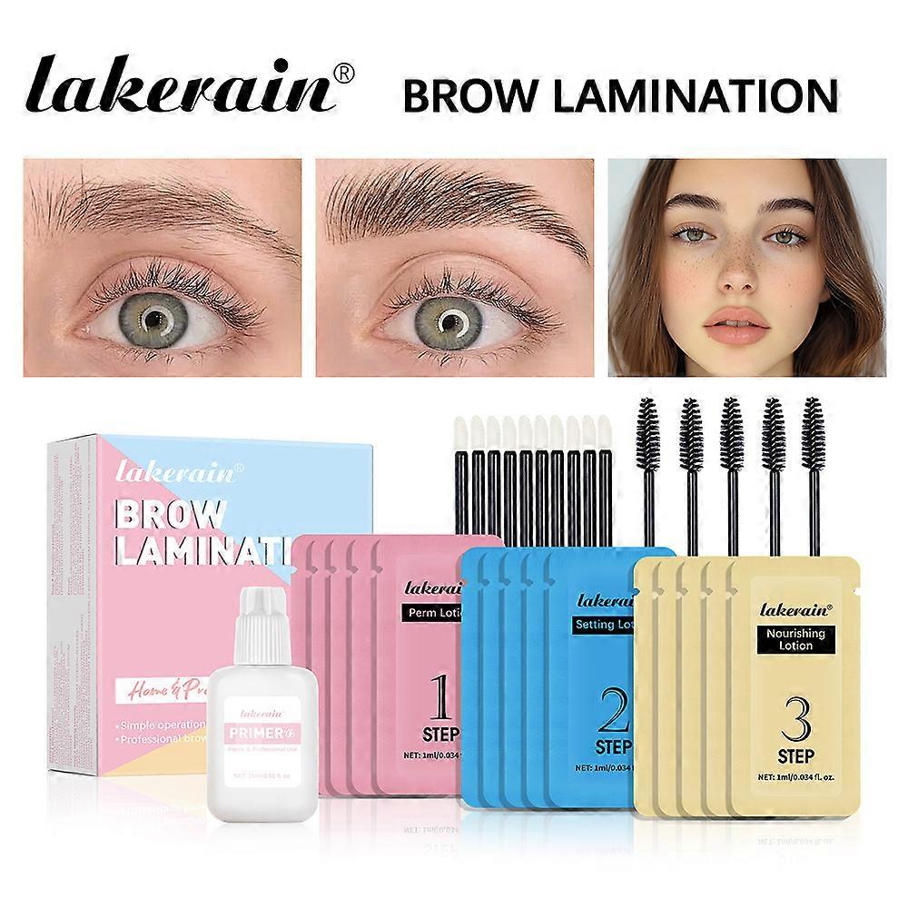 Eyebrow Lifting Set, Professional Brow Lifting Set, DIY Eyebrow Lamination Set, Eyebrow Lifting Set for Fuller, Thicker, Beautiful Eyebrows, Lasts 6-8