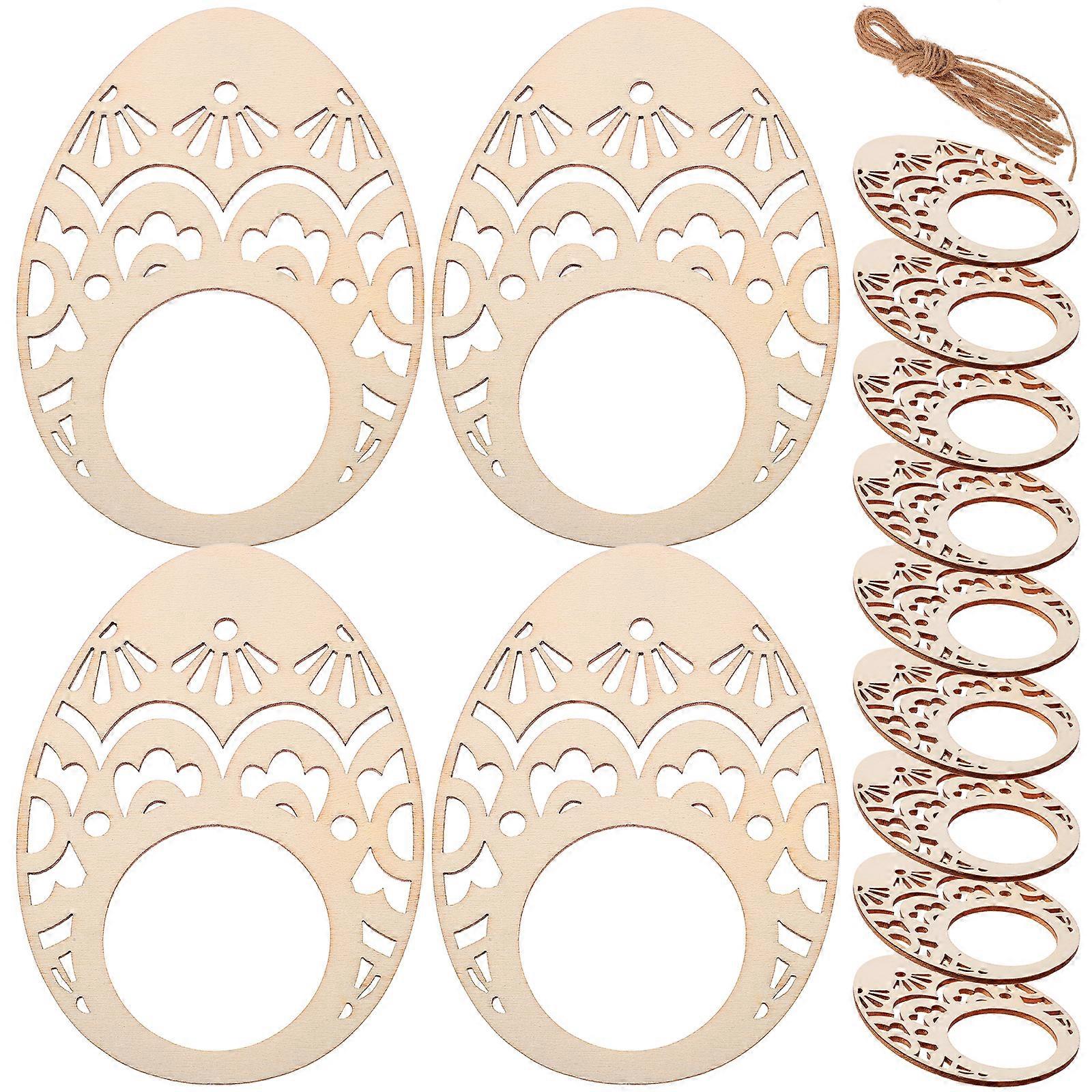 20Pcs Easter Themed Napkin Rings Egg Shaped Napkin Buckles for Spring Wedding Dinner Table