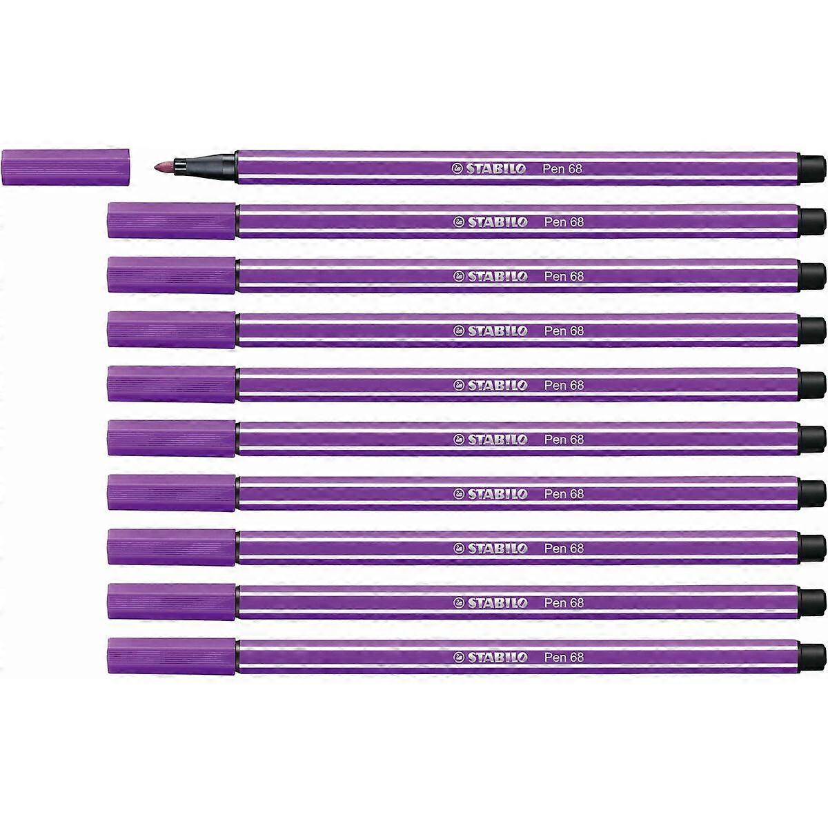Felt-tip pens Stabilo Pen 68 Lilac (10 Pieces)