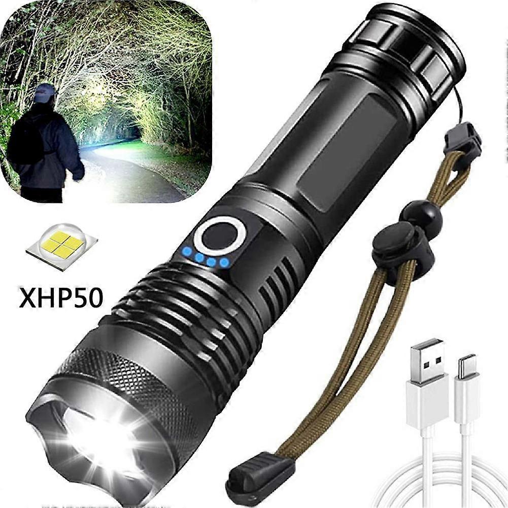 Rechargeable Flashlight,Handheld High Lumens Tactical Flashlight, Long Lasting