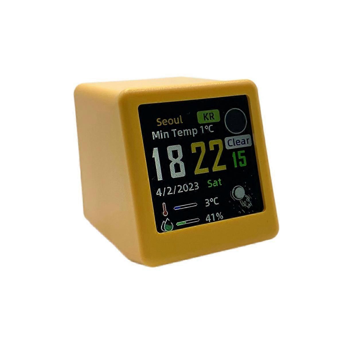 Smart Touch Weather Station WiFi Desk Digital Analog Alarm Clock Small Album Photo Frame Mini Desk
