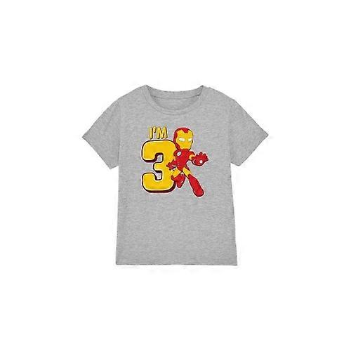 アイアンマン子供/子供かわいい3歳の誕生日Tシャツ