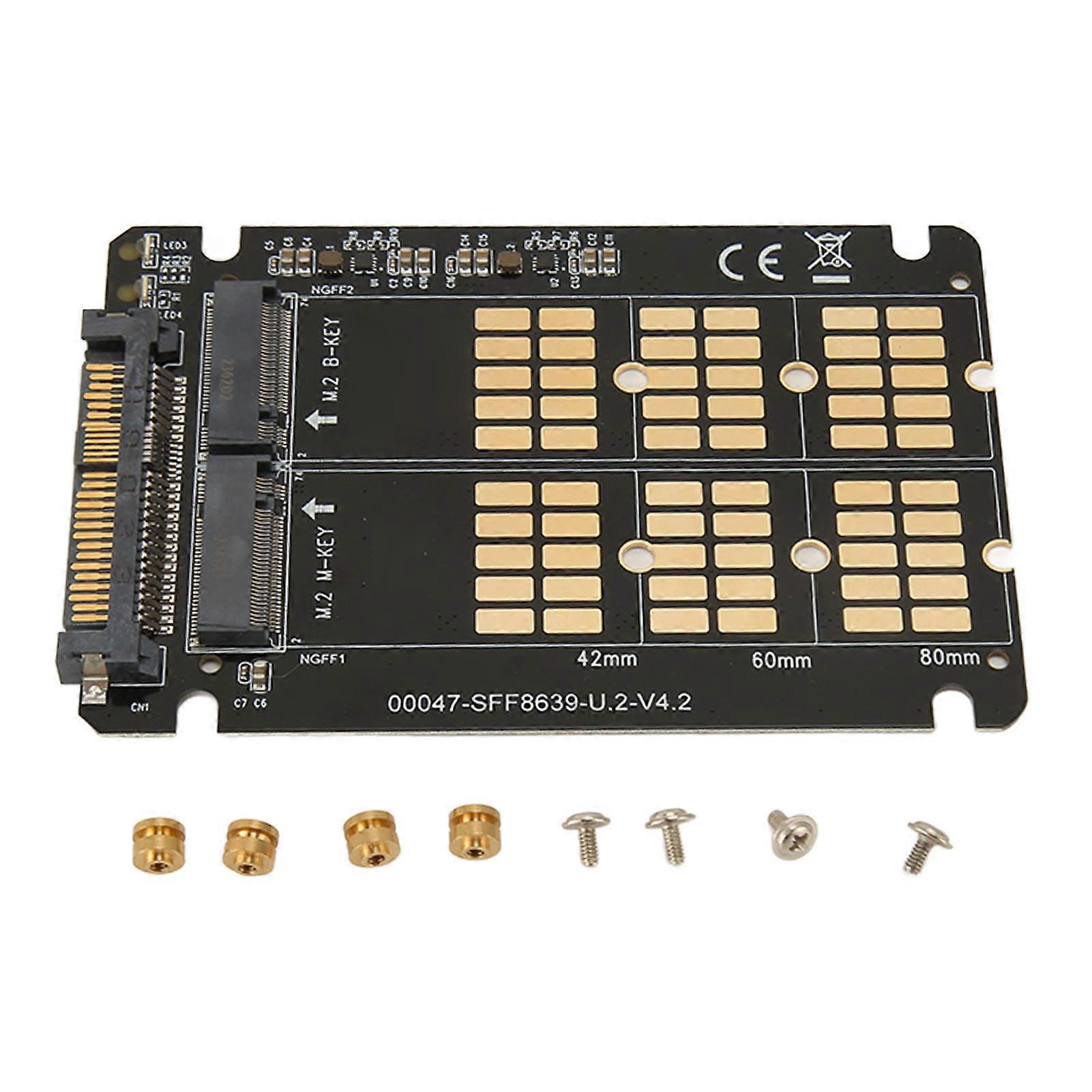 M.2 NVME SATA to U.2 Adapter Card NVME SATA Dual Protocol M.2 to U.2 Expansion Card