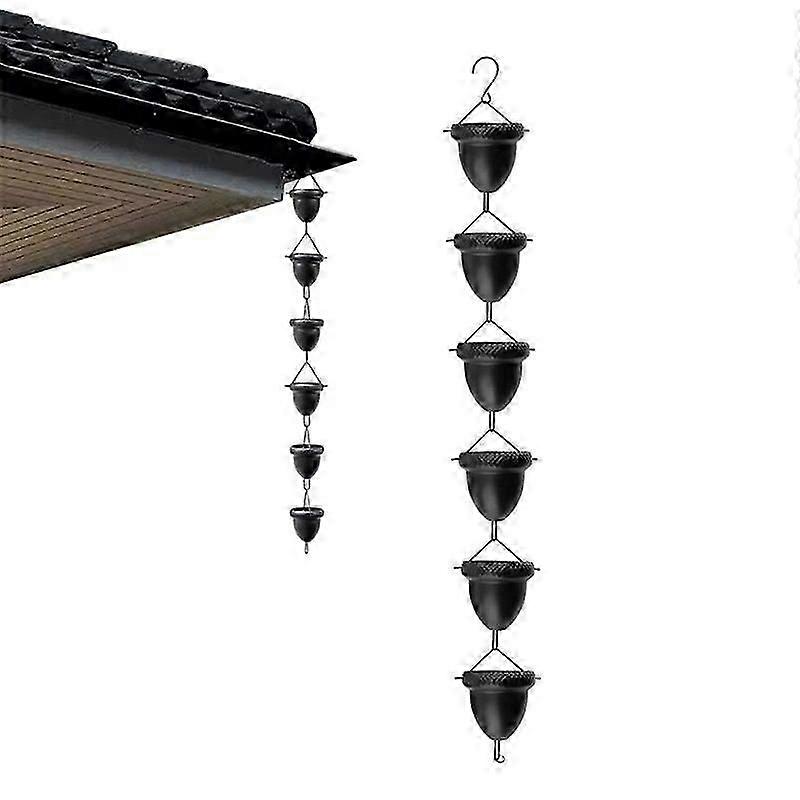 Iron Rain Chains For Gutters Rain Gutter Chain Garden Rain Chain Rain Chain Gutter Adapter Rust- Plated Garden