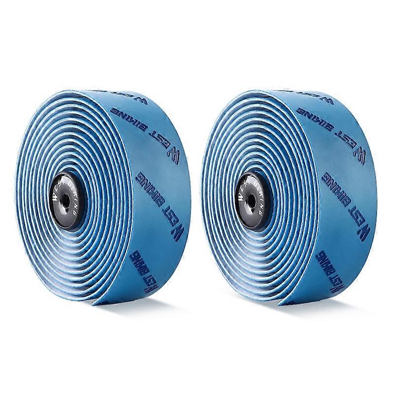 Type B WEST BIKING YP0804075 2Pcs PU Leather+EVA Handlebar Tape Road Bike Handle Wrap