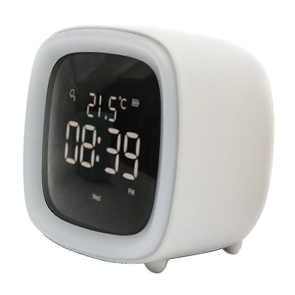 Cartoon Rabbit Ear Shape Rechargeable Digital Display Led Nigh Light Alarm Clock