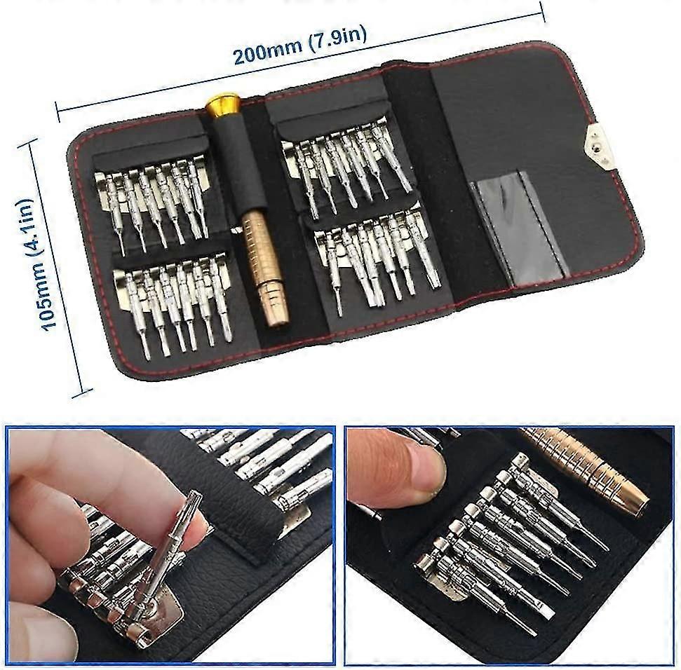 Professional Tool Set 25 Pieces Including: Pentalobe Screwdriver, Torx, Philips, Screwdriver Compatible With Smartphones, Tablets And Other Micro-elec