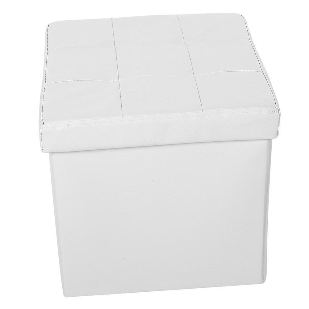 1PC Multi-functional Toy Clothes Storage Stool Foldable Rest Footstool Square Shape