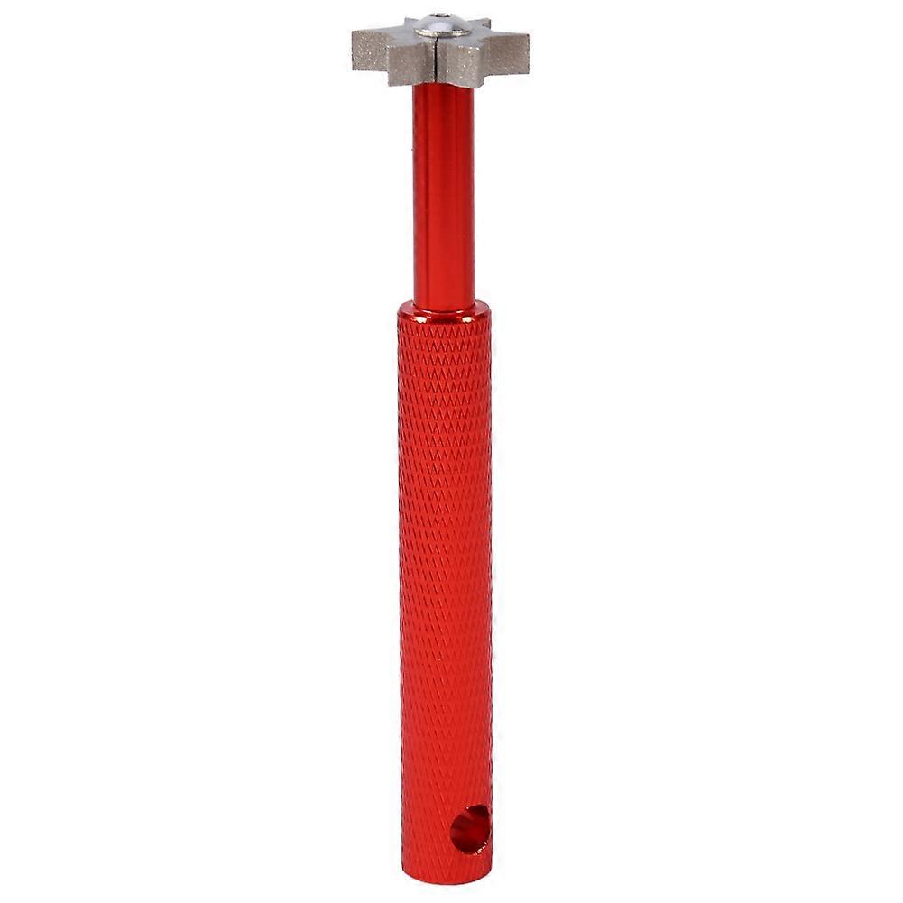 Stainless Steel Golf Groove Sharpener Cleaner 6 Blade U V Square Regrooving Tool(red)