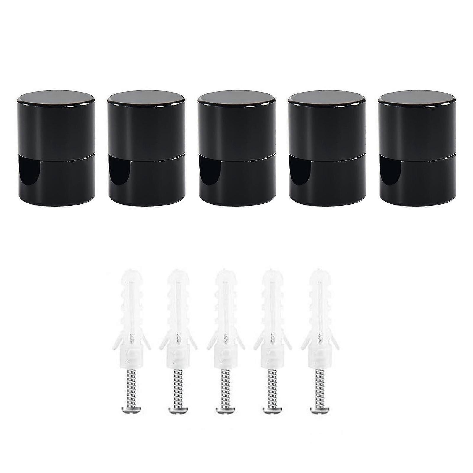 5Pcs Cable Management Clip Metal Cord Anchors Aluminum Wire Holders for DIY Lighting Assemblies and Decors  Black