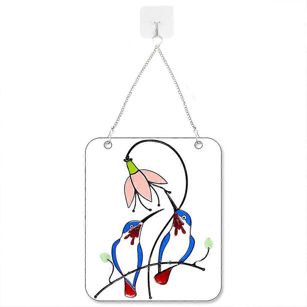 קולבי דלתות כפריים אביב ציפור קיר שלט בית מרפסת תליית קישוטי בית חדר שינה קיר אמנות ציפור חלון תפאורה