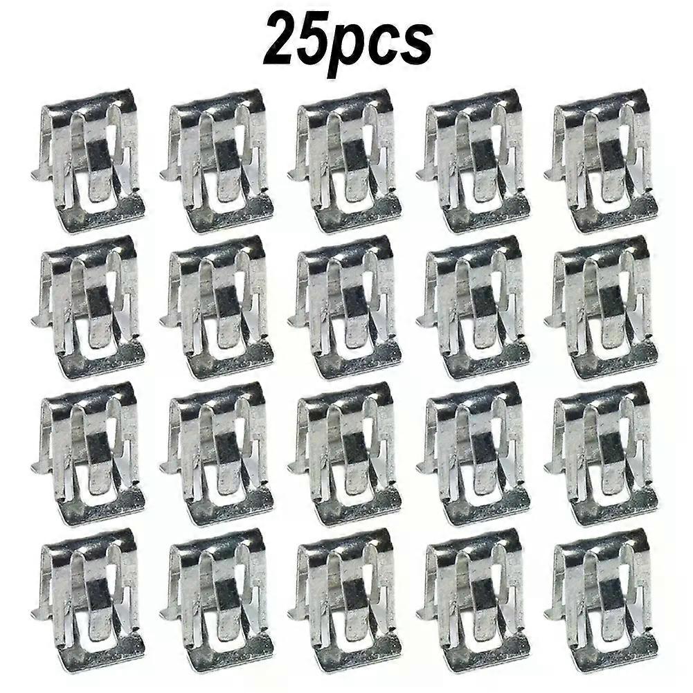 25 قطع مقاطع السحابة المعدنية 1/2 × 5/8 سيارة التجنيب صب تقليم الملحقات لوحة القيادة الجانبية مقاطع الصوت