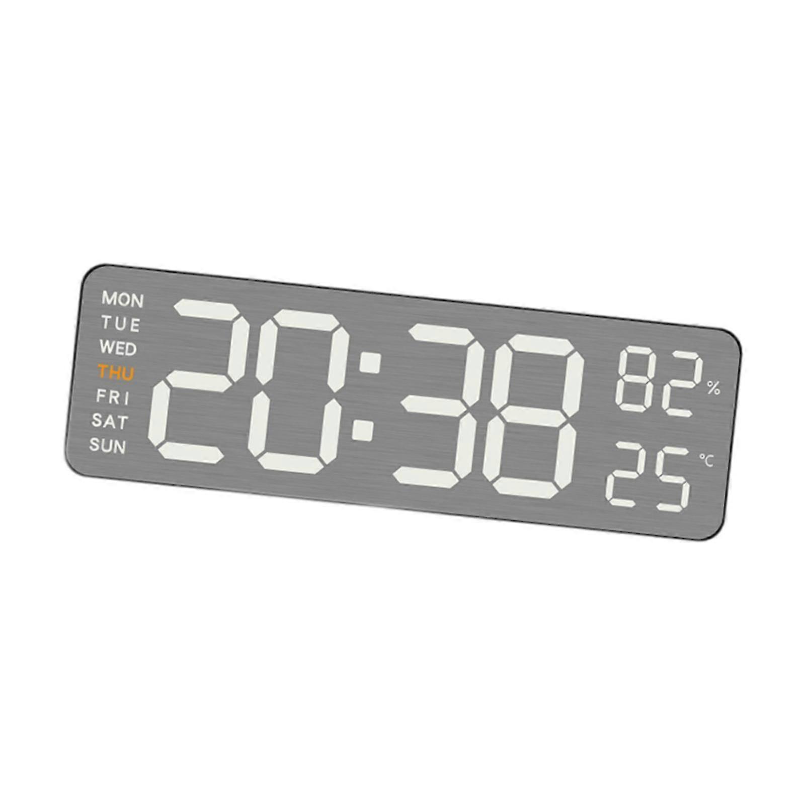 Digital Wall Clock Multipurpose Desktop Clock for Livingroom Study Room Home Black Shell