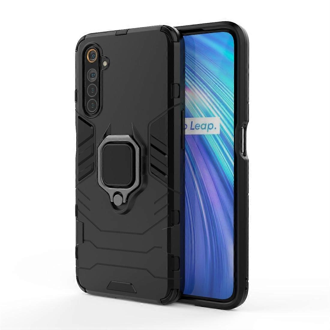 PC + TPU Shockproof Protective Case with Magnetic Ring Holder For OPPO Realme 6