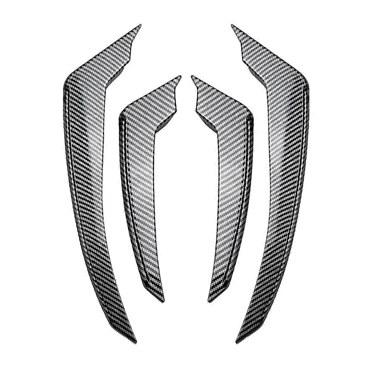 Car Front Bumper Spoiler Splitter Cover Side Lip Splitter Trim for Stelvio 2017+ Carbon Fiber