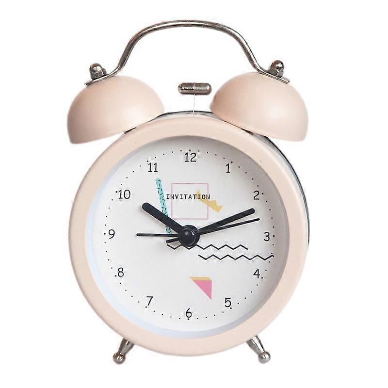 Analog Alarm Clock, 3 Inch Round Alarm Clock Non Ticking, Super Silent Alarm Clock, Simple Stylish Design for Desk/Bedroom