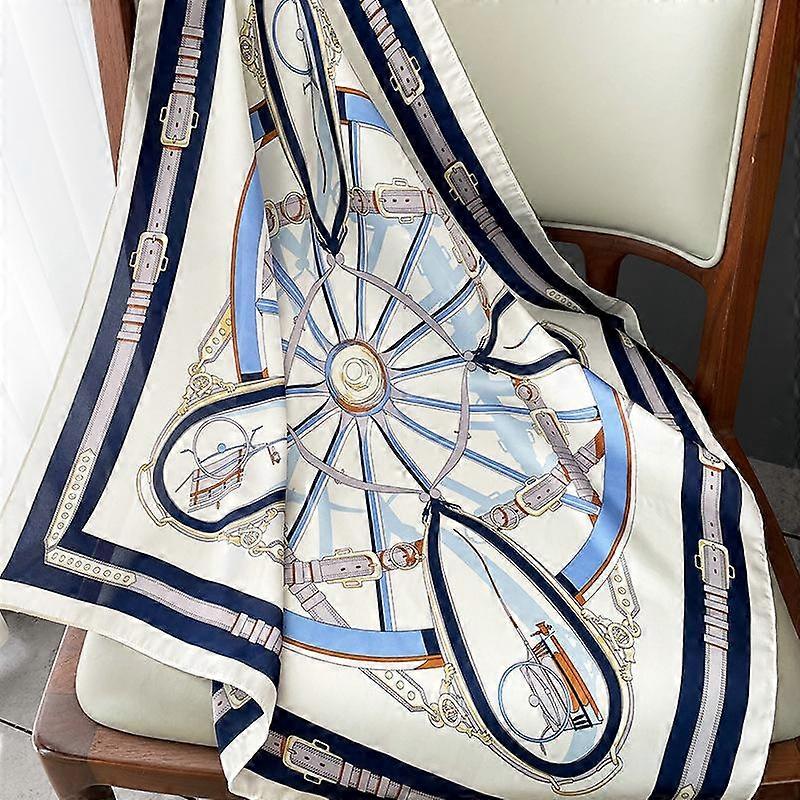 Imitation silk scarf office lady scarf