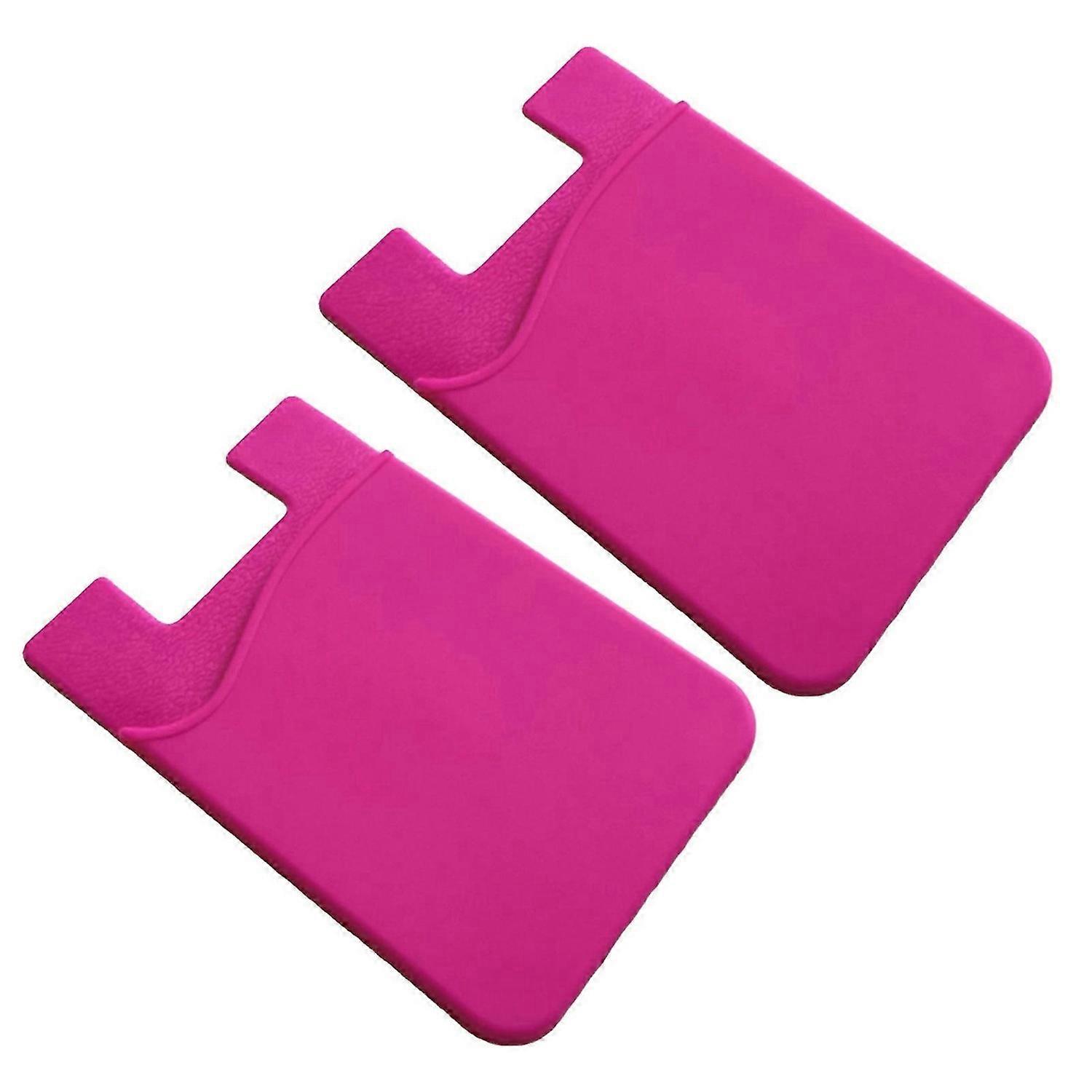 2Pcs Card Holder Single-layer Multi-function Silicone Phone Wallet for Bank Card
