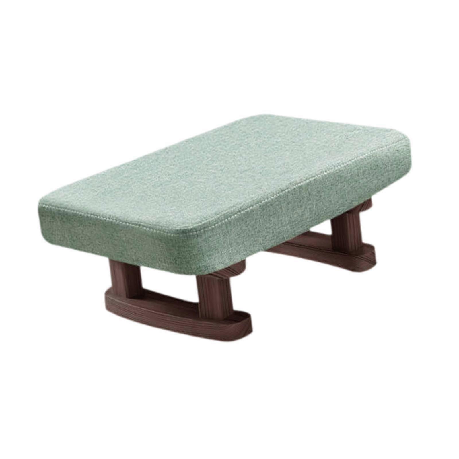 Small Low Ottoman Rectangle Short Step Stool 16x12x7inch Soft Comfortable