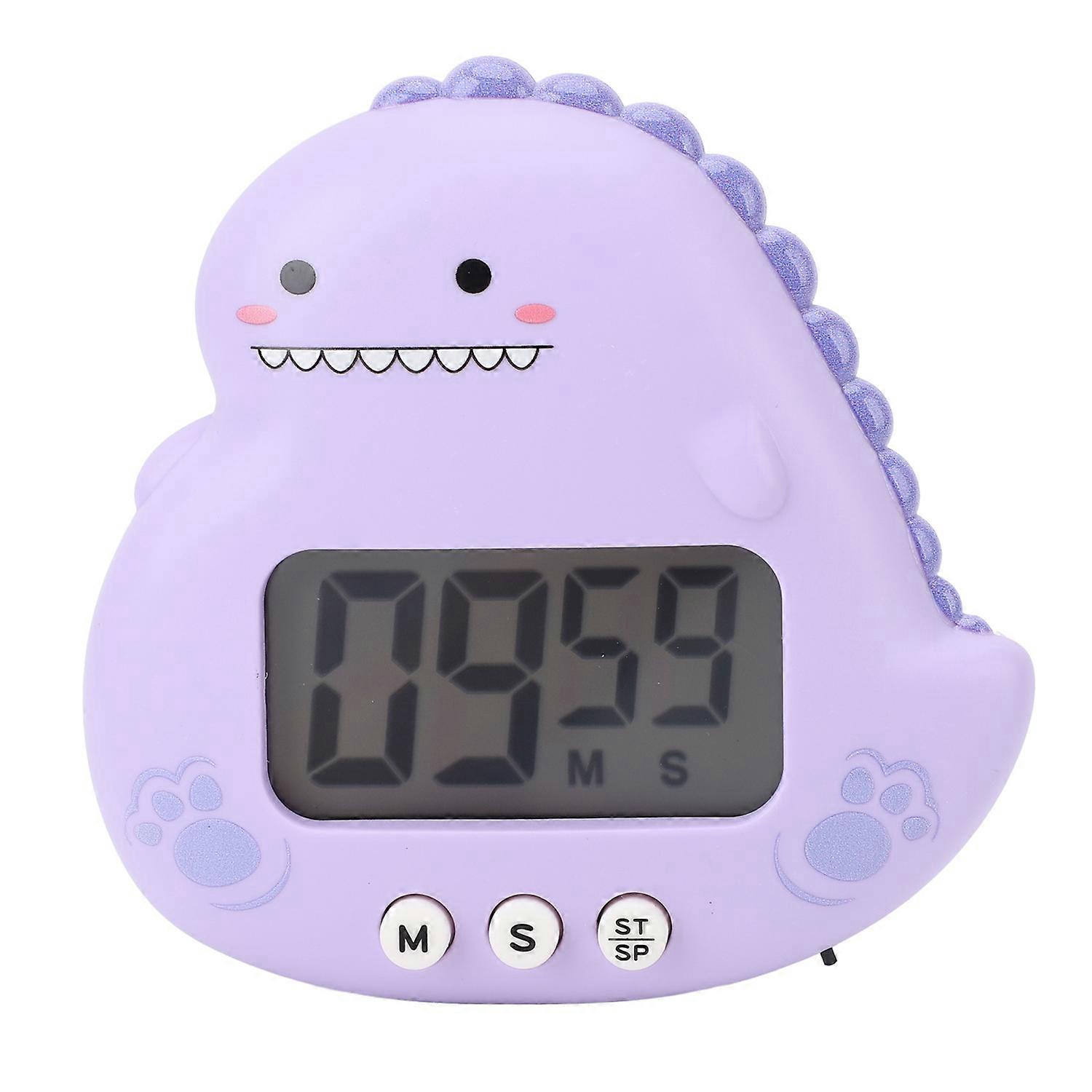 Cute Dinosaur Kids Timer Large LCD Display Loud Alarm Digital Kitchen Timer Magnetic Countdown Timer