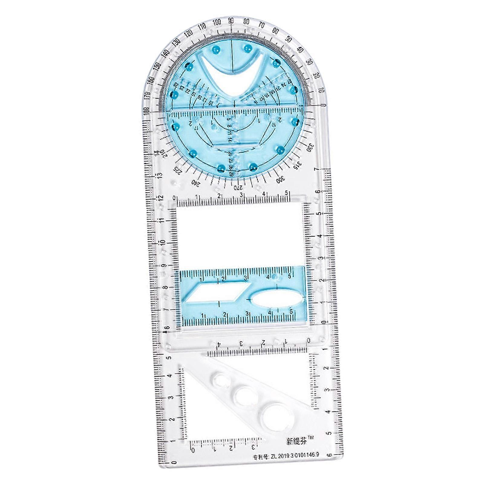 Multipurpose Drawing Ruler Portable Learning Stationery for School Office