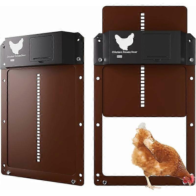 Solar-Powered Automatic Chicken Coop Door, Multi-Mode Entry System with Enhanced LCD Display, Suitable for Extreme Weather Conditions, Lightweight