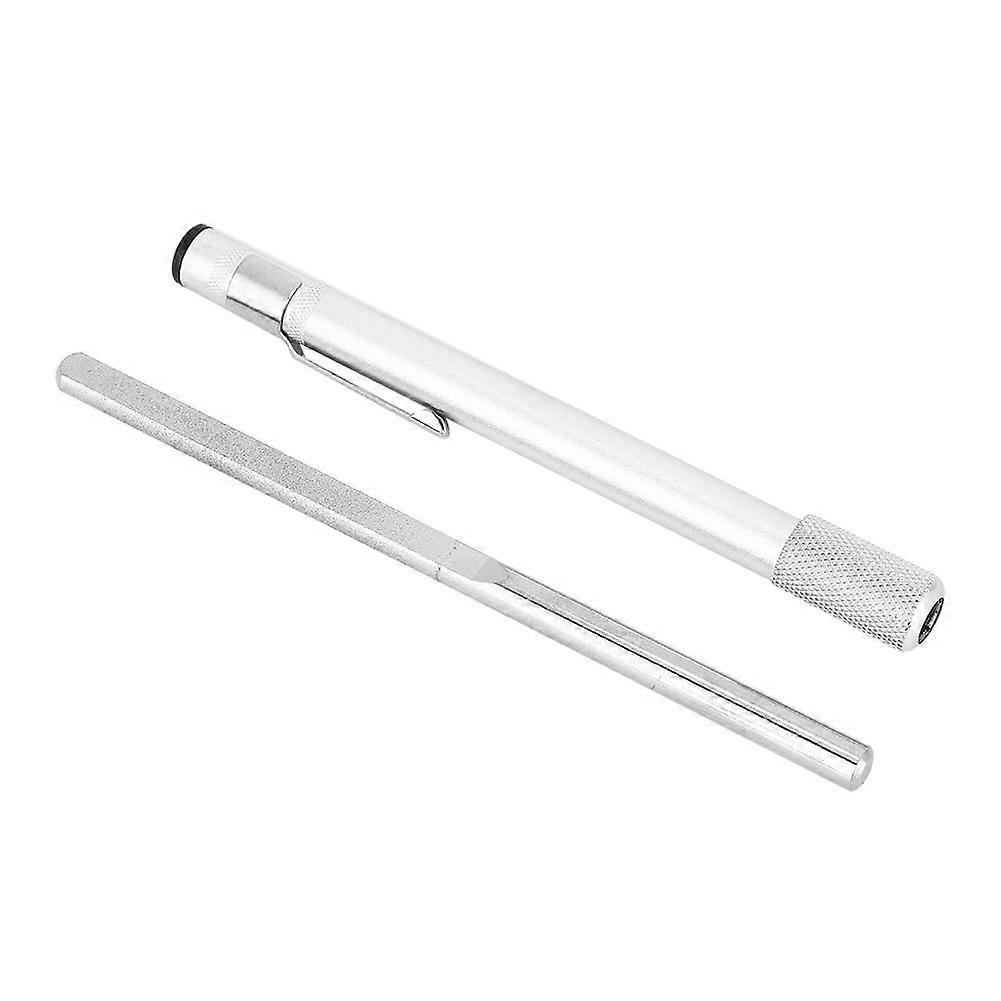 Diamond Coated Half Round File For Multi-Purpose Diamond Sharpener, Retractable Portable Diamond Grit Steel Sharpening Rod Mini Size Pen Shape