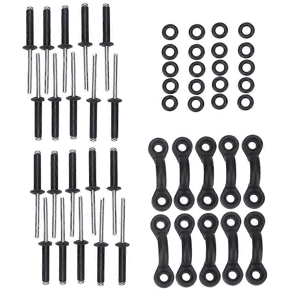 Durable Kayak Replacement Kit Set with Nylon Pad Eyes & Tri Fold Rivets & Screw Nuts