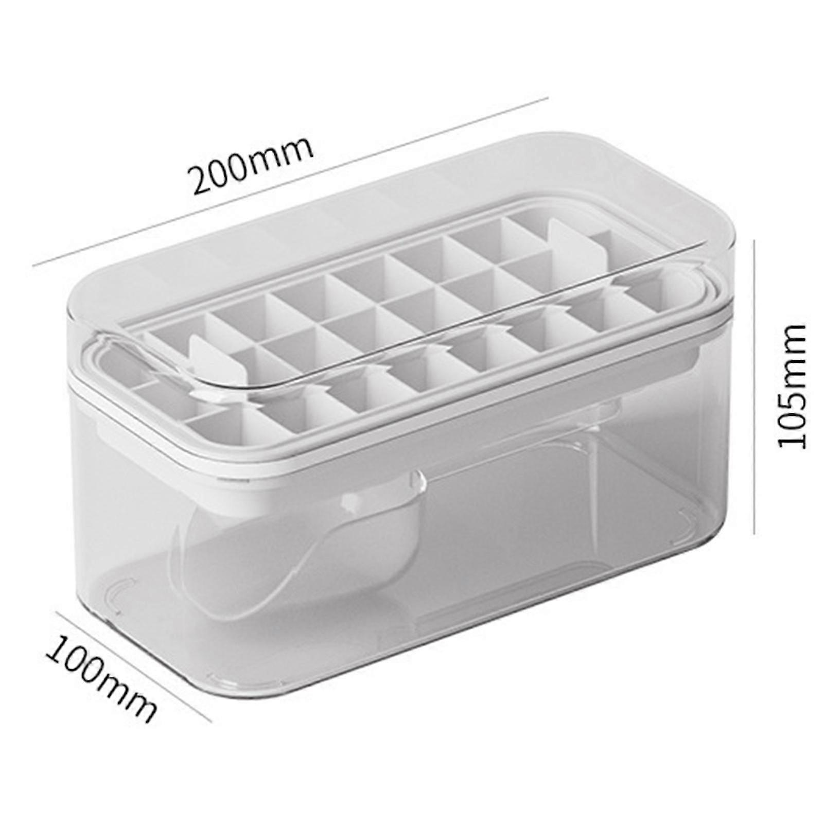 Large Capacity Ice Cube Tray with Lid - DIY Ice Storage Box