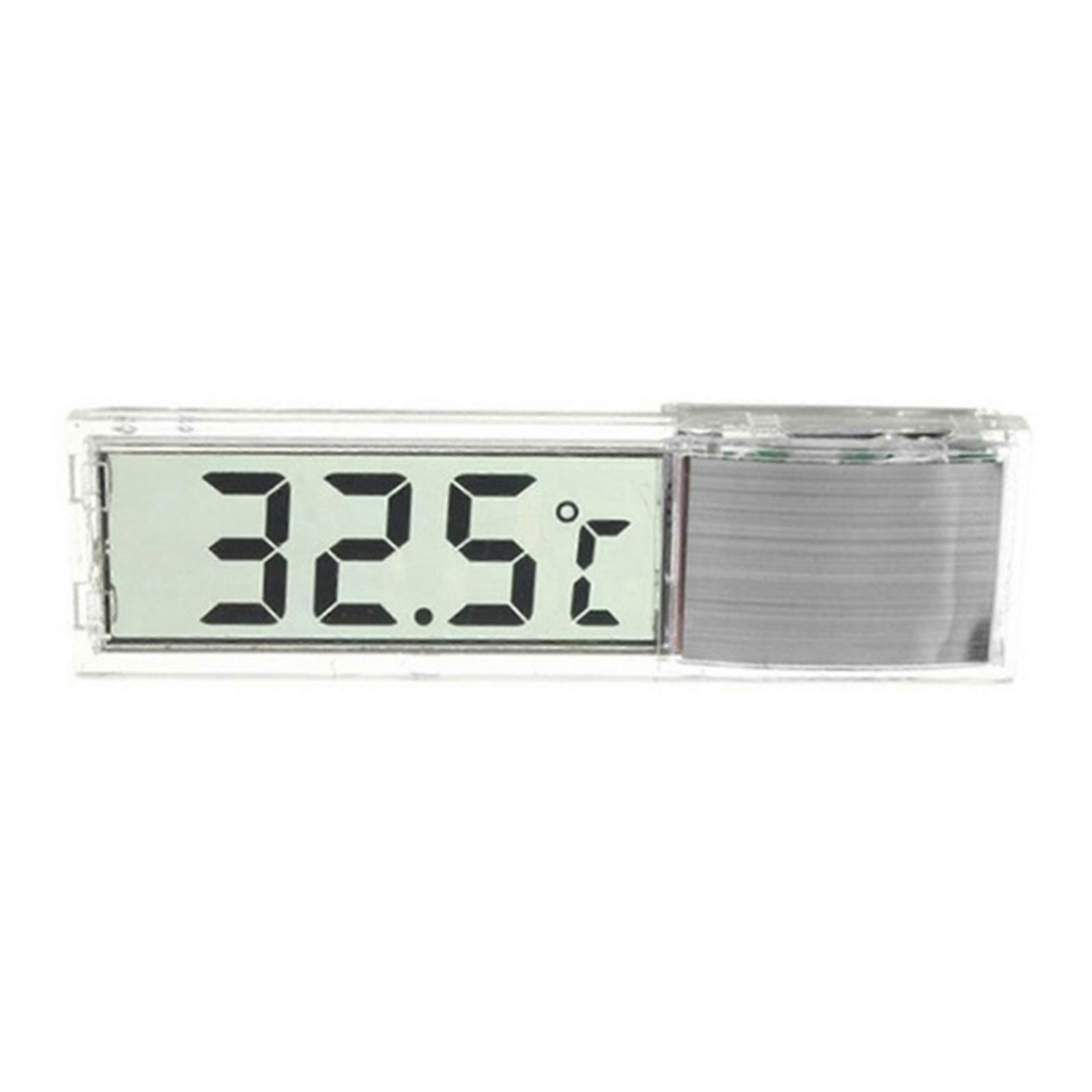 Aquarium Thermometer Digital LCD Screen Stick-on for Tank Temperature Sensor Accurate Reading for Terrariums Slim Size Silver