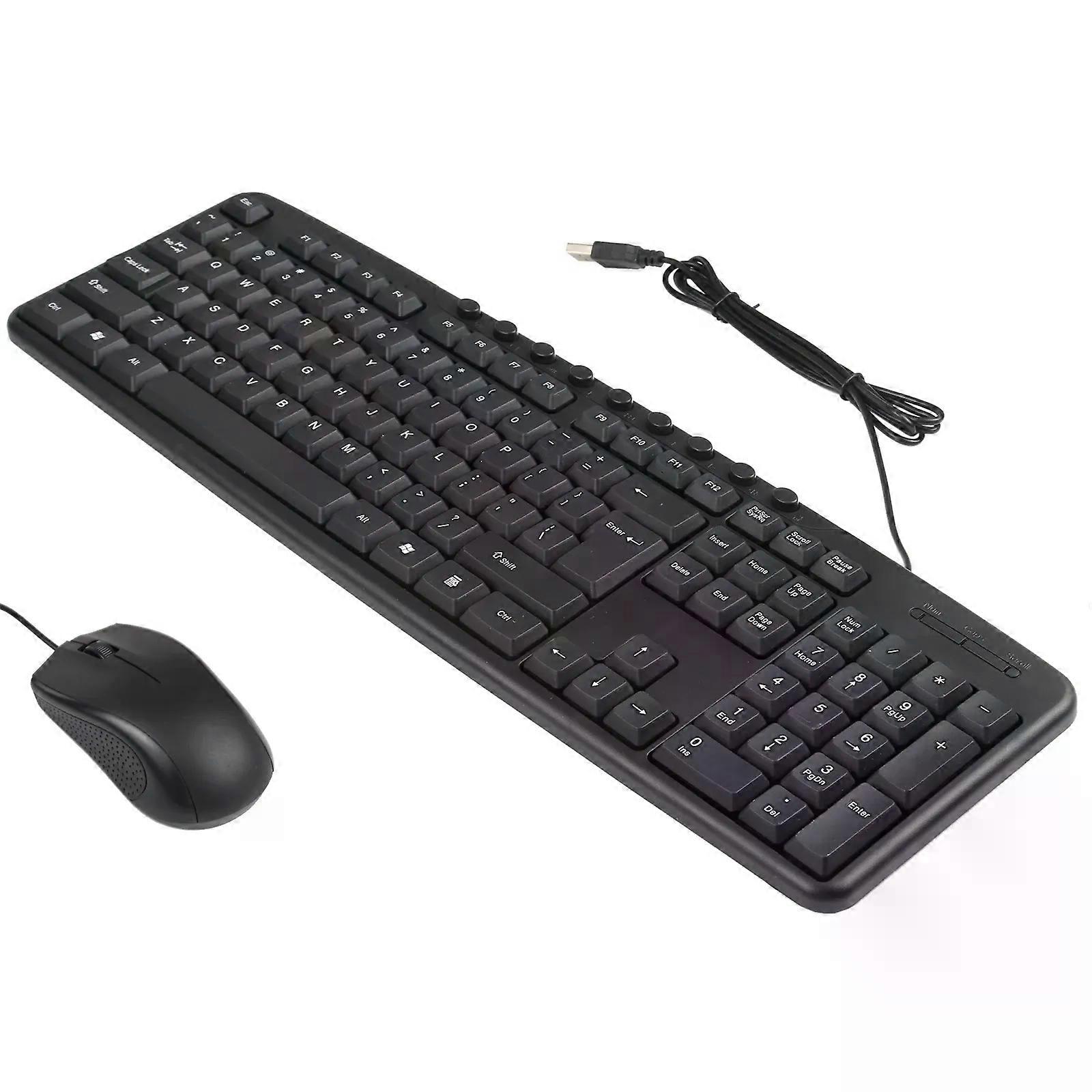 USB Wired Keyboard and Mouse Set-KB-8377,Ergonomic Design,High Precision