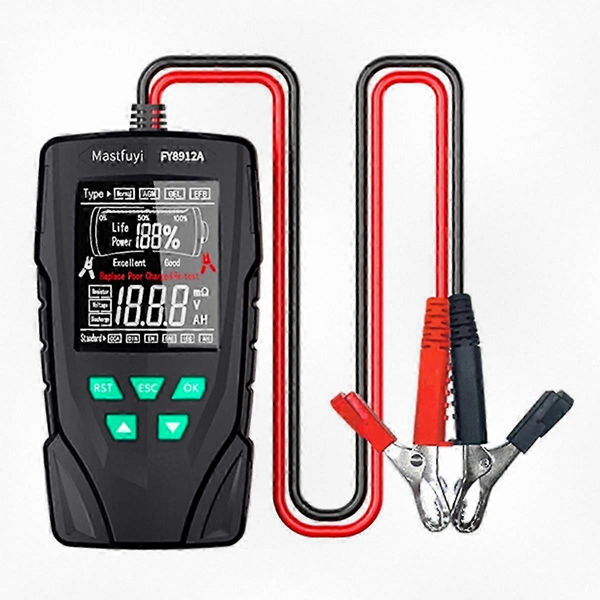 12V/24V Automotive Battery Analyzer with 50-2000CCA Testing Range, Health Monitoring & Complete Diagnostic Functions