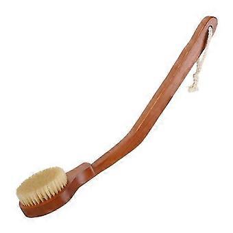 Premium Wooden Handle Shower Back Brush for Exfoliation & Scrubbing - Durable, Ergonomic, and Stylish Bath Essential