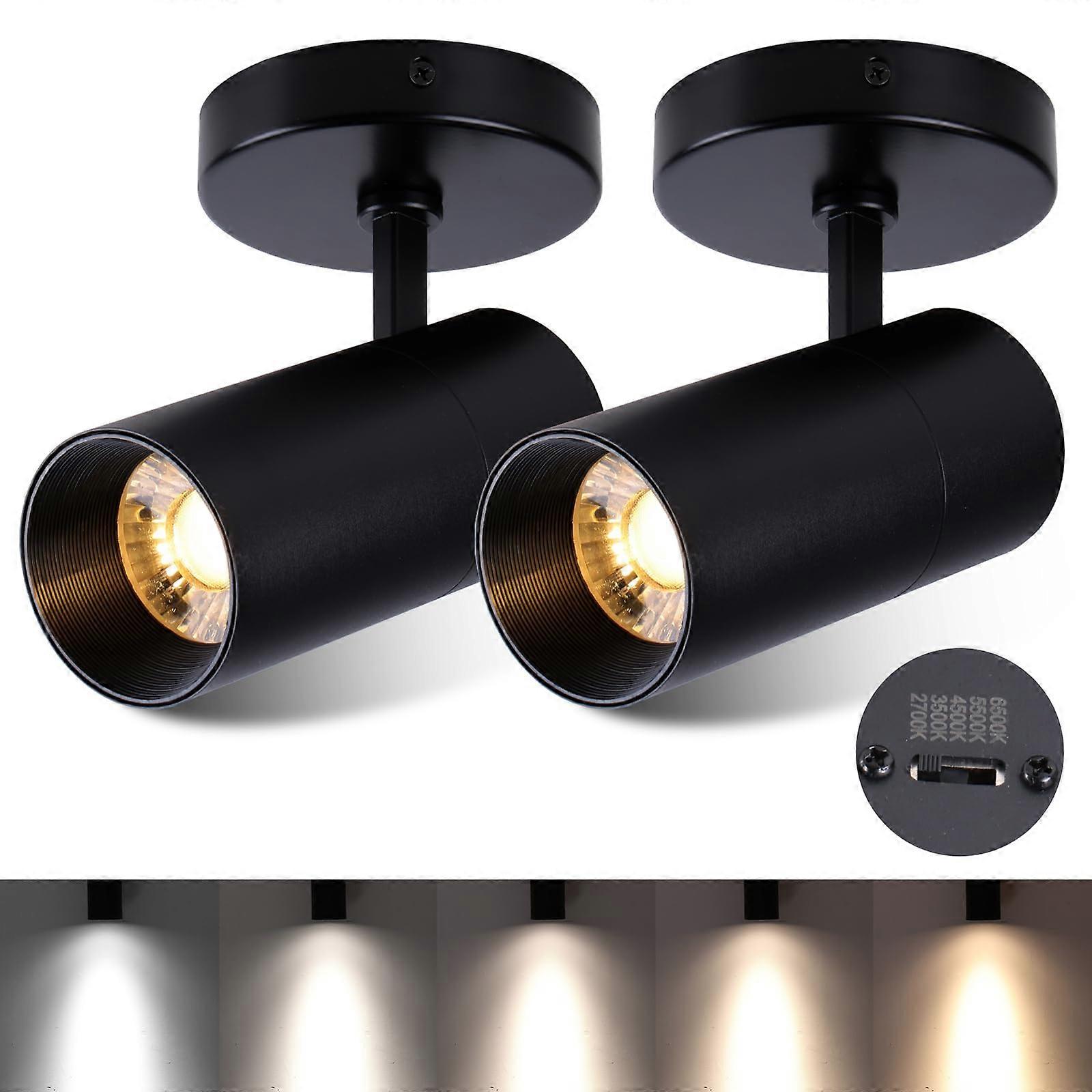 5-Color Ceiling Spotlight 20W Directional Ceiling Spot Lights 2Pack Indoor Fixtures