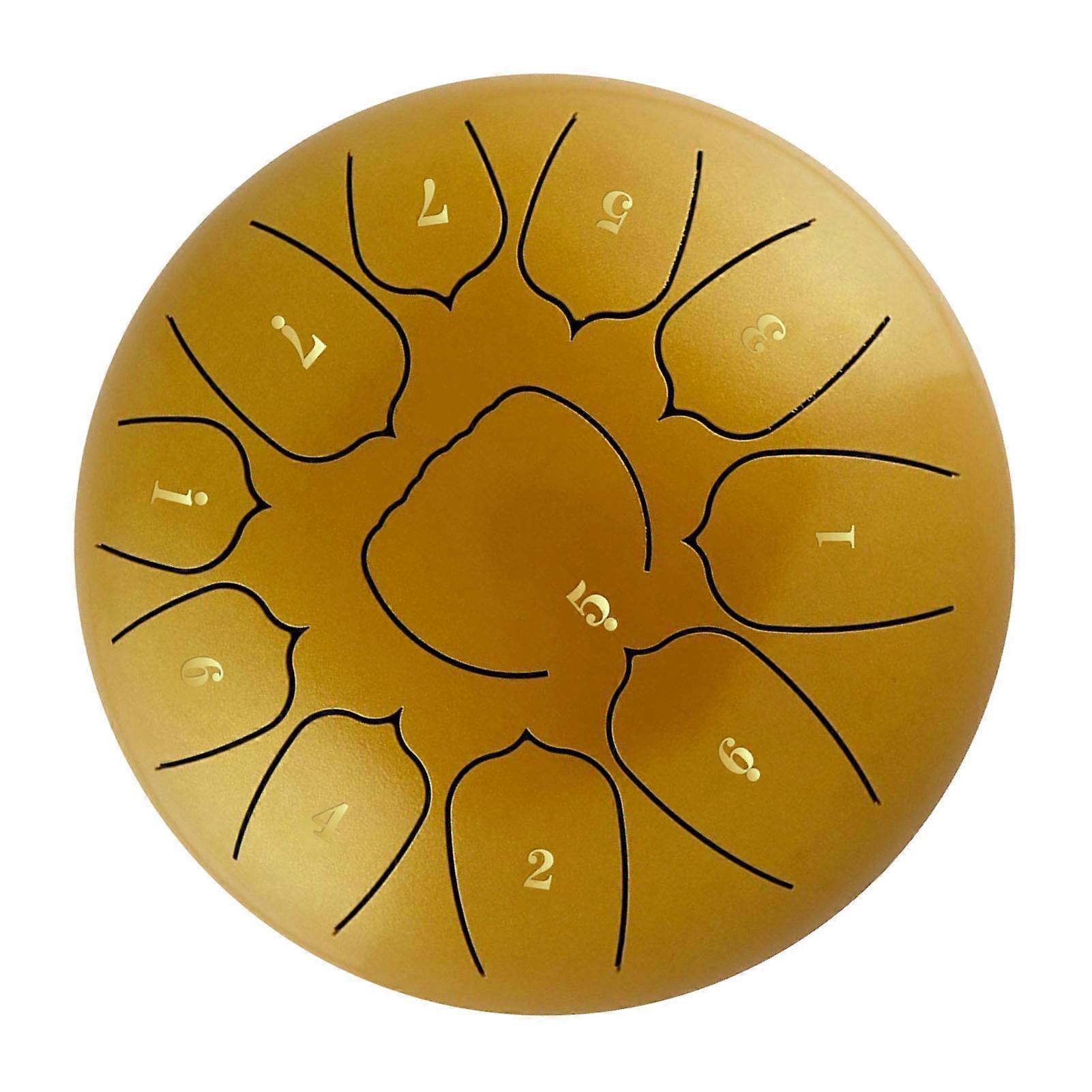 6英寸钢舌鼓11音手盘鼓带鼓槌指拨打击乐，用于冥想瑜伽