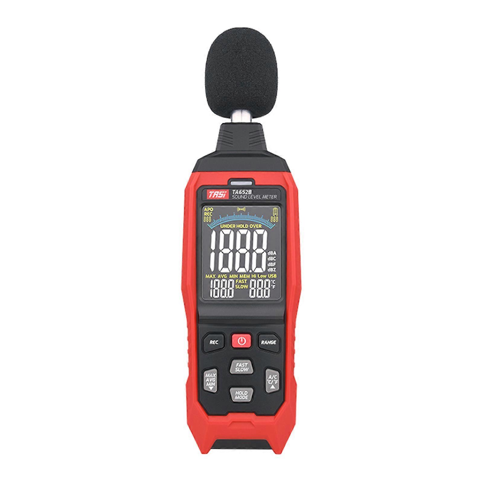 TA652B Noise Meter Professional Sound Level Tester Industrial Volume Detectors 30-130dB Data Loggers for Home Worksapce