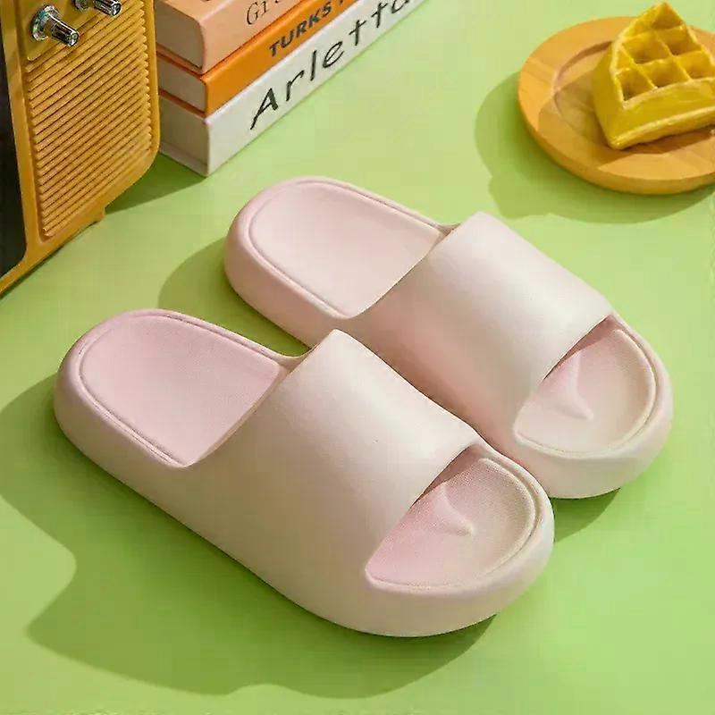 Concise Solid Color Ladies' Home Shoes for Couple Cosy Slides Lithe Soft Sandals Men Slippers Indoor Flip Flops