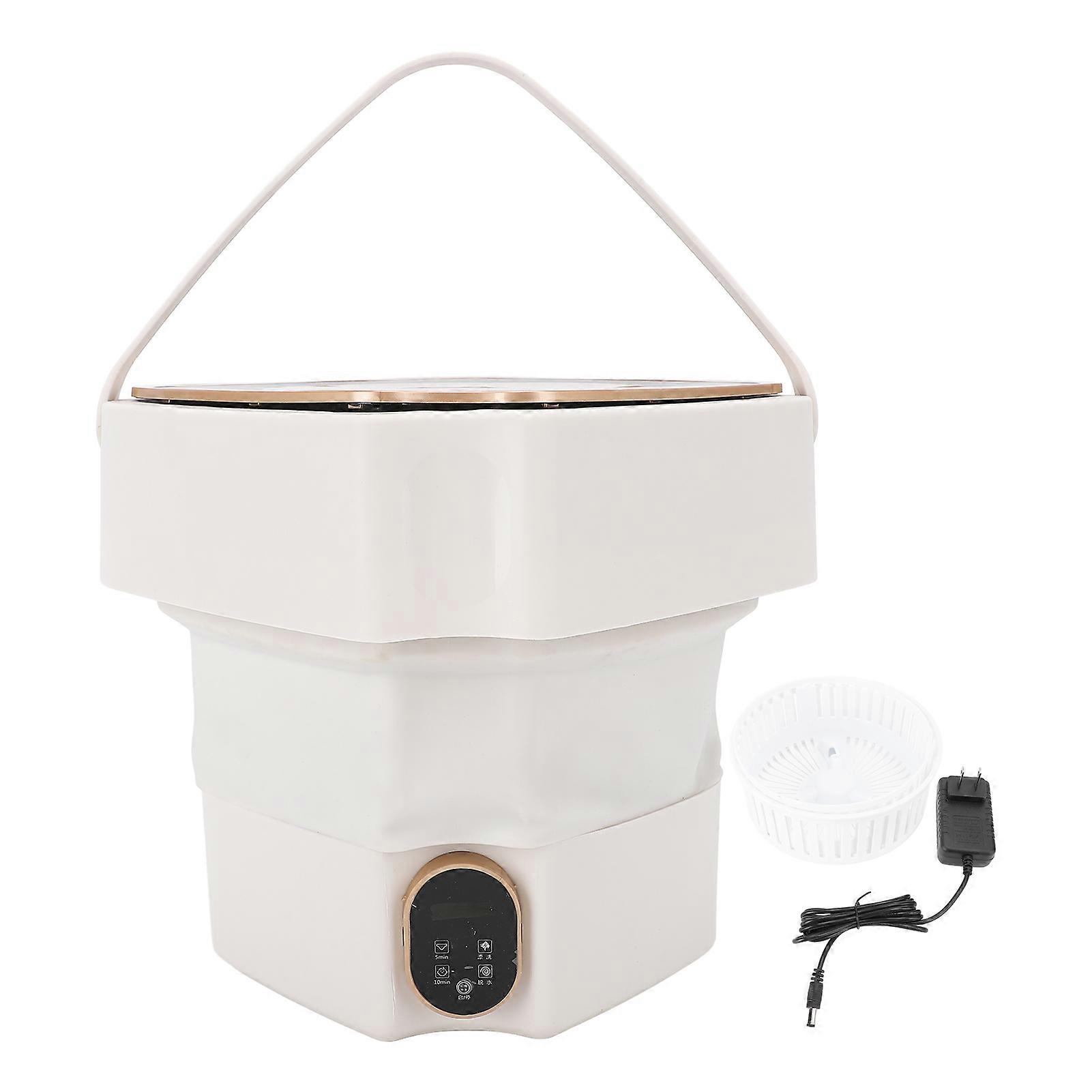 Portable Washing Machine 18L Large Capacity Fully Automatic Deep Cleansing Foldable Washer with Drain Hose for Apartment Dormitory Hotel