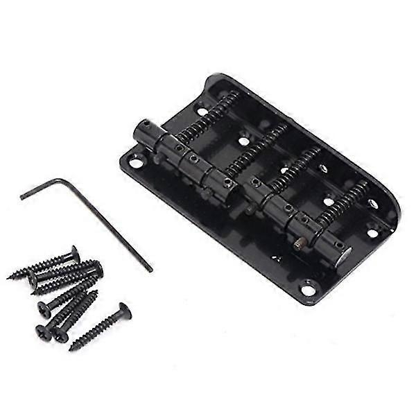 4 String Vintage Style Bass Hardtail Bridge For Precision Jazz Bass Top Load Upgrade,black