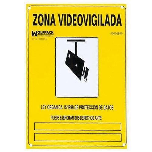 Zonepaneel onder videobewaking 30x21 cm