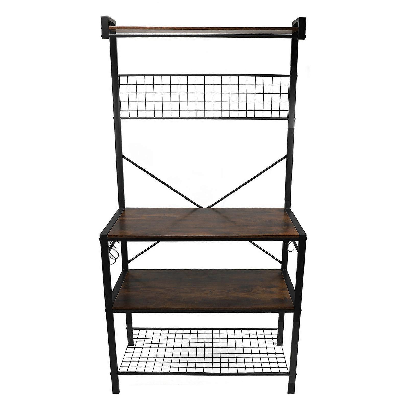 Layered Organizer Shelf Metal Frame Storage Shelving Unit Multi Layer Organizer Stand for Microwave Oven Home Appliances