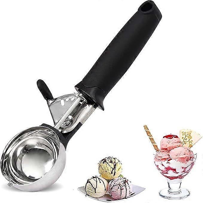 Ice Cream ScoopStainless Steel Cookie Scoop for Ice Cream, with Easy Trigger Release Good Grips for Mashed Potato, Meatballs, Mellon Balls Fruit Salad