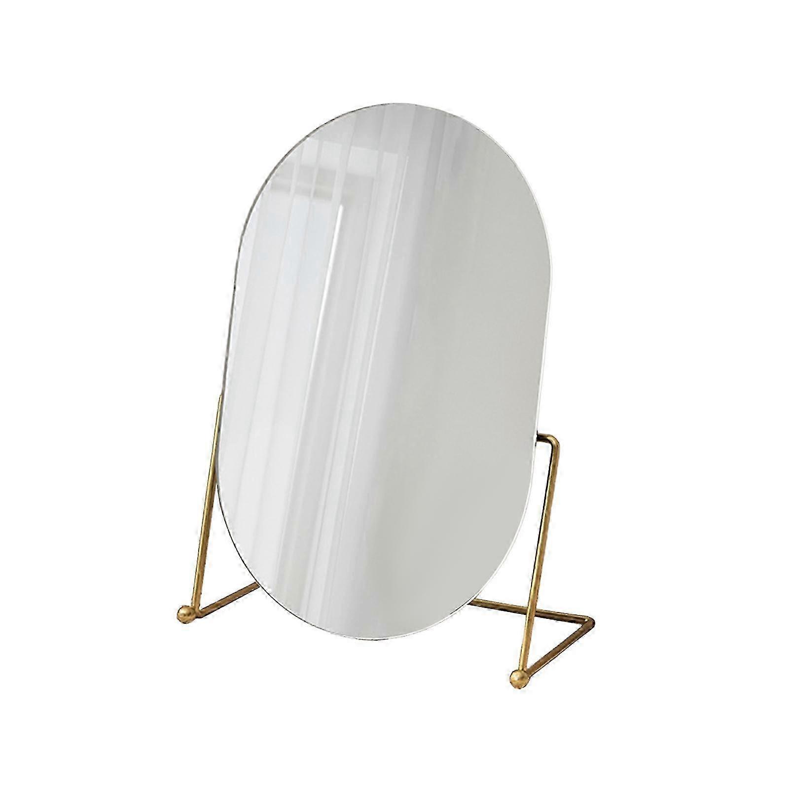 Freestanding Standing Mirror with 360 Rotation for Vanity Desk, Bedroom Dressing Table Desktop Adjustable Platform